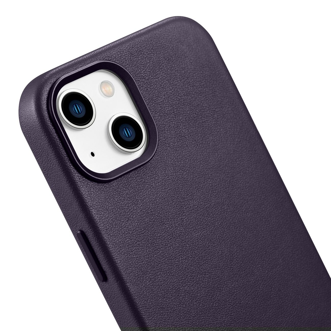 iCarer Asia Nahka Cover Case for iPhone 14 Plus Dark Purple (MagSafe yhteensopiva)