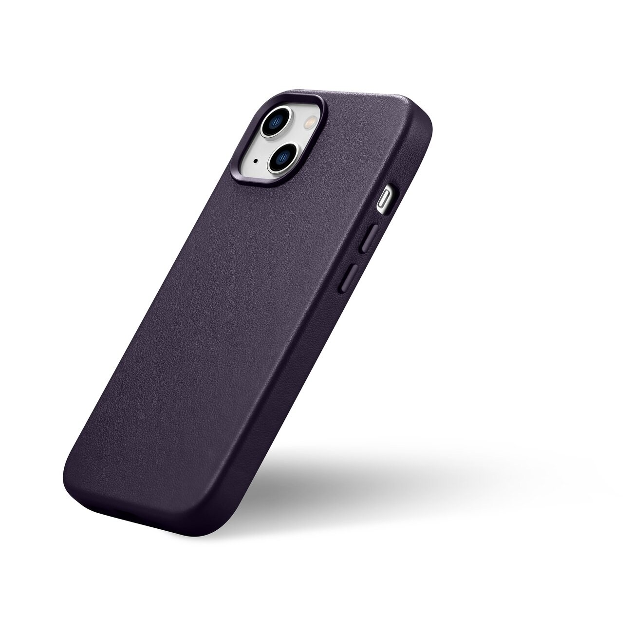 iCarer Asia Nahka Cover Case for iPhone 14 Plus Dark Purple (MagSafe yhteensopiva)