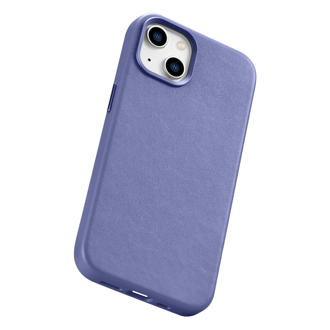 iCarer Nahkakotelo Aidon nahan suojus iPhone 14 Plus Light Purple (MagSafe-yhteensopiva)