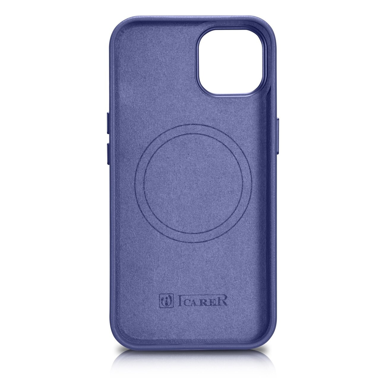 iCarer Nahkakotelo Aidon nahan suojus iPhone 14 Plus Light Purple (MagSafe-yhteensopiva)