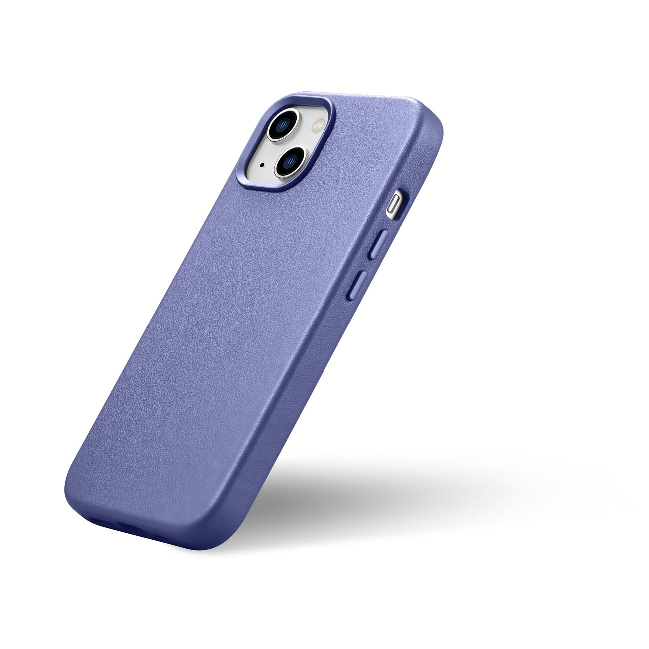 iCarer Nahkakotelo Aidon nahan suojus iPhone 14 Plus Light Purple (MagSafe-yhteensopiva)