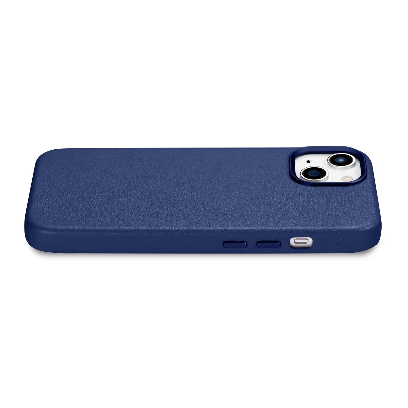 iCarer Kotelo Nahkakotelo iPhone 14 Plus aitoa nahkaa sininen (yhteensopiva MagSafe)