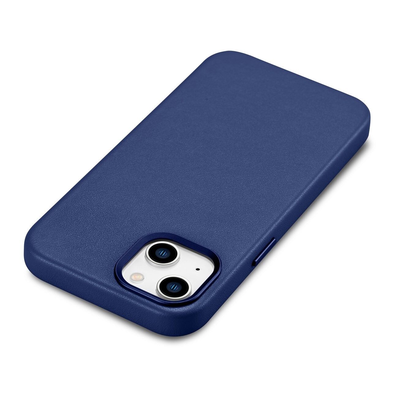 iCarer Kotelo Nahkakotelo iPhone 14 Plus aitoa nahkaa sininen (yhteensopiva MagSafe)
