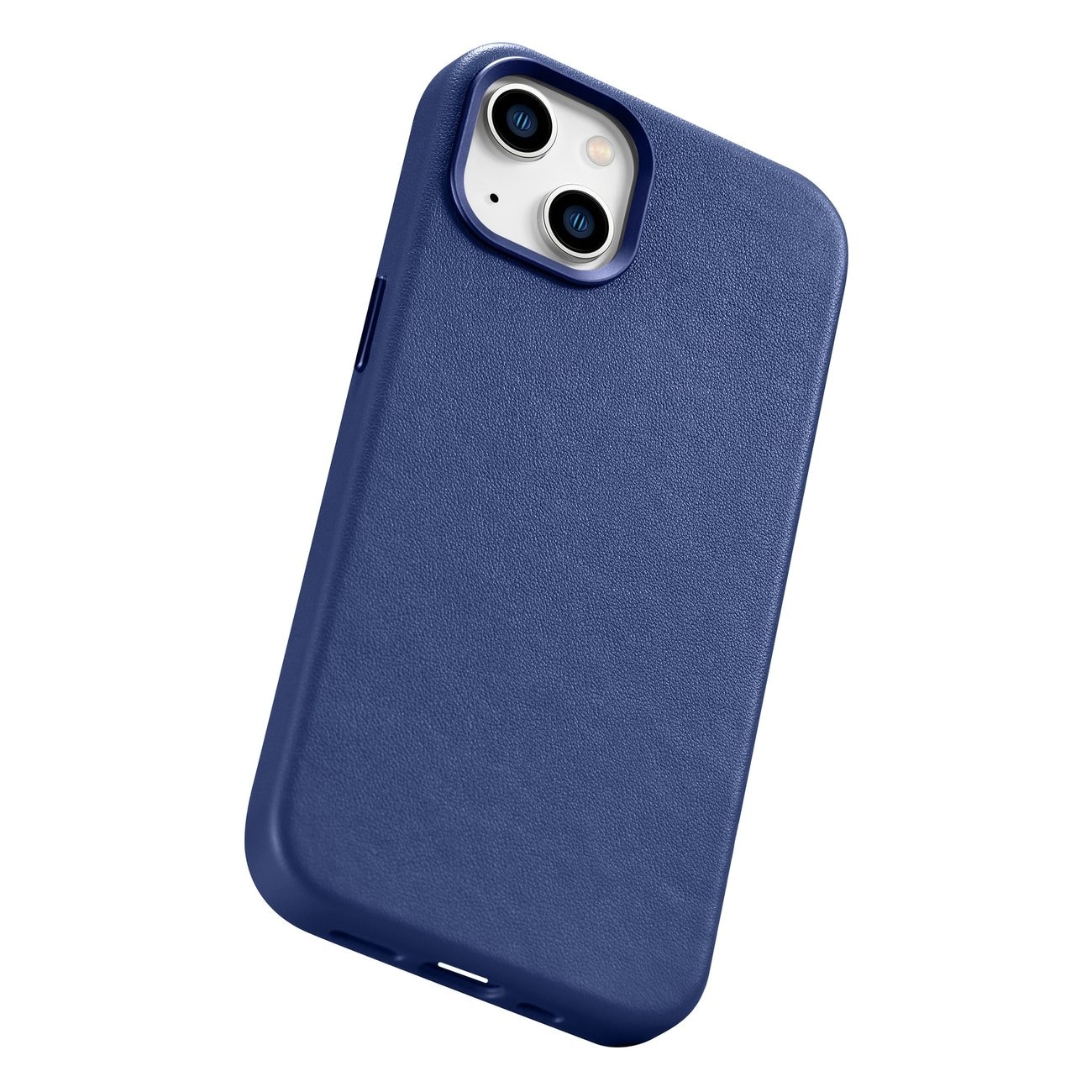 iCarer Kotelo Nahkakotelo iPhone 14 Plus aitoa nahkaa sininen (yhteensopiva MagSafe)