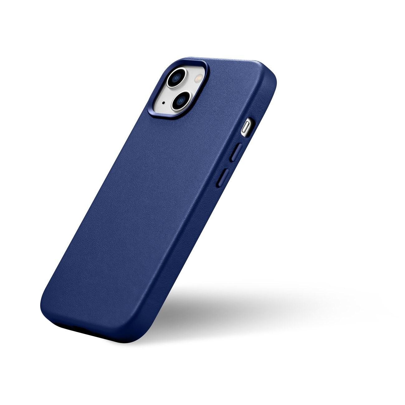 iCarer Kotelo Nahkakotelo iPhone 14 Plus aitoa nahkaa sininen (yhteensopiva MagSafe)