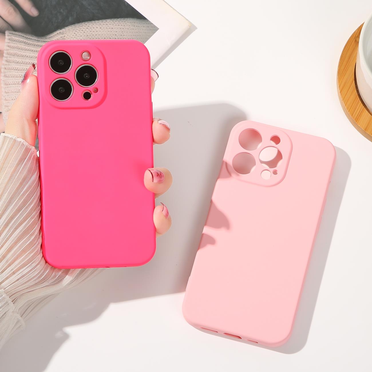 Silikonikotelo iPhone 14 Plus silikonisuojus beige