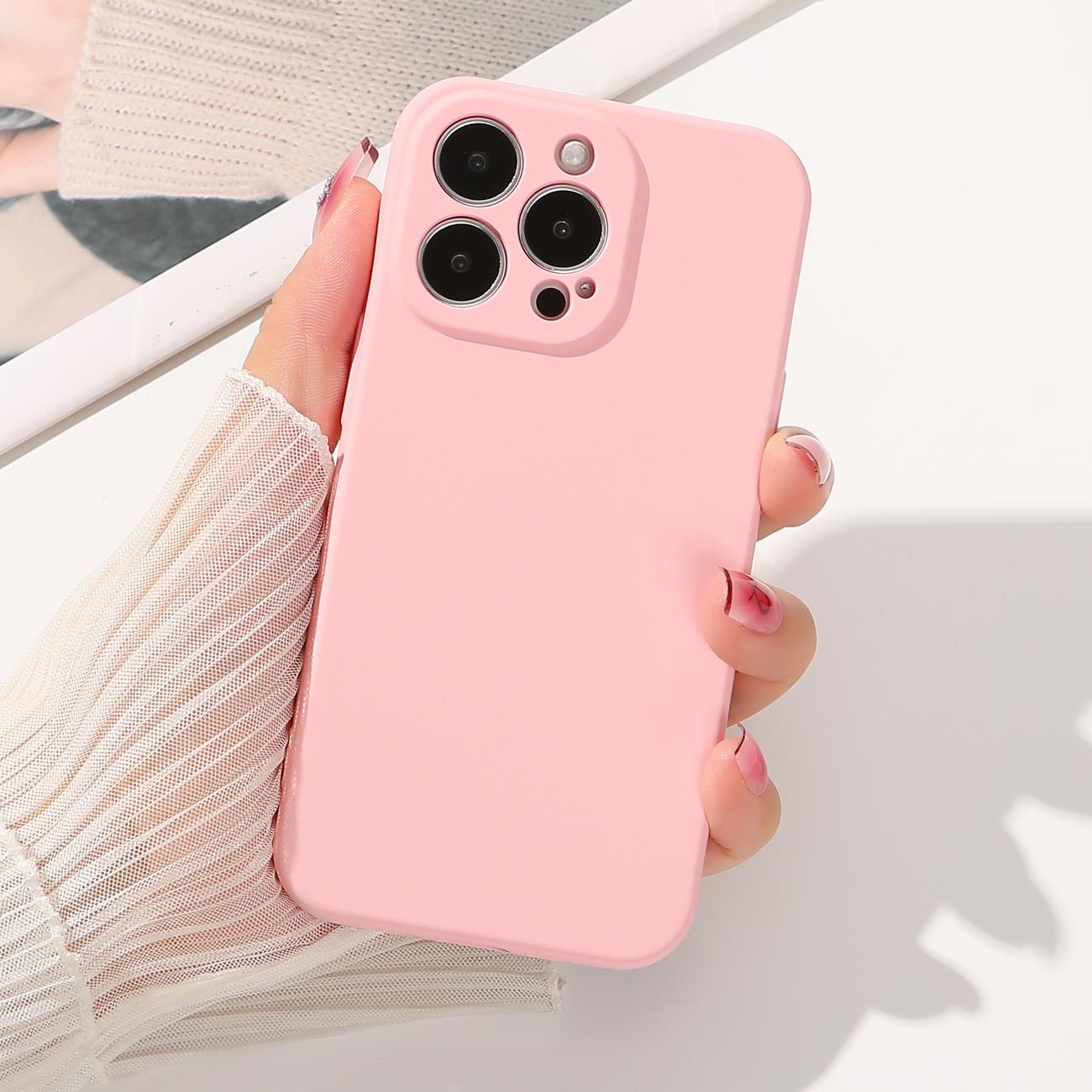 Silikonikotelo iPhone 14 Plus silikonisuojus beige