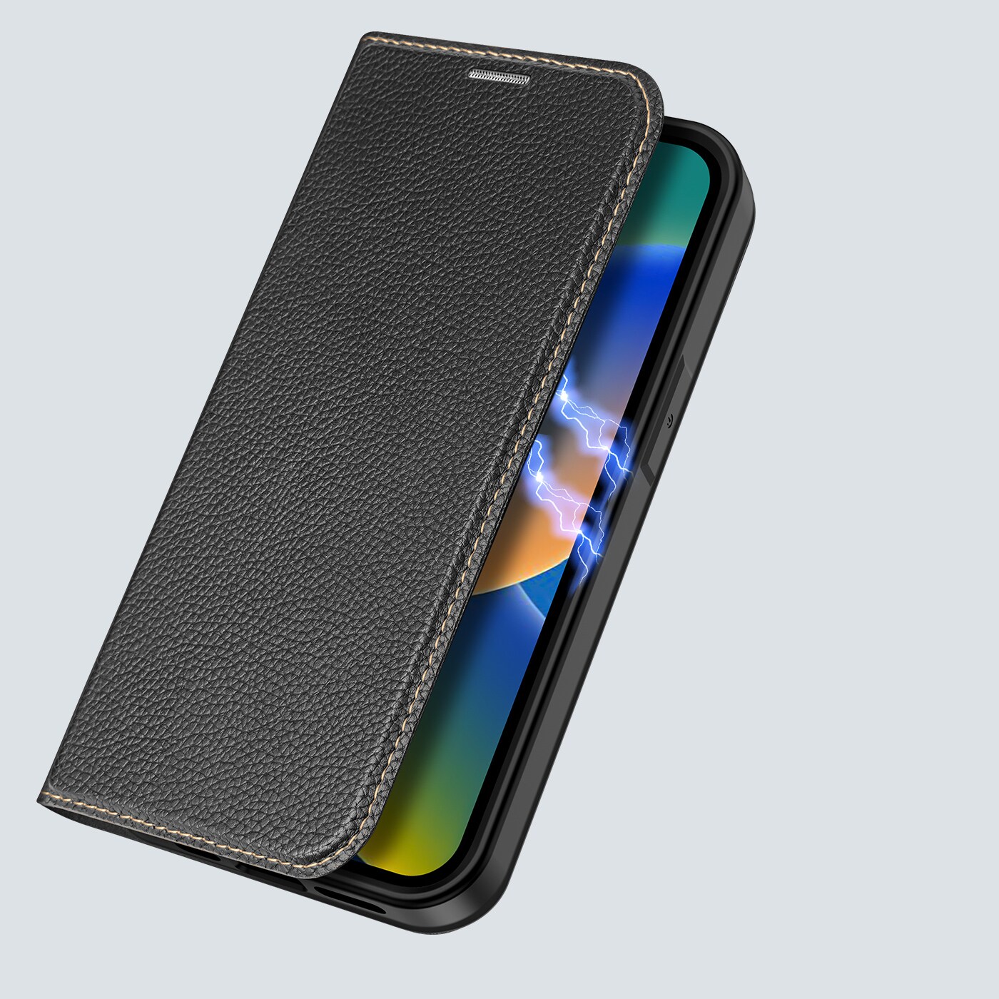 Dux Ducis Skin X2 tapauksessa iPhone 14 Plus tapauksessa magneettinen läppä musta