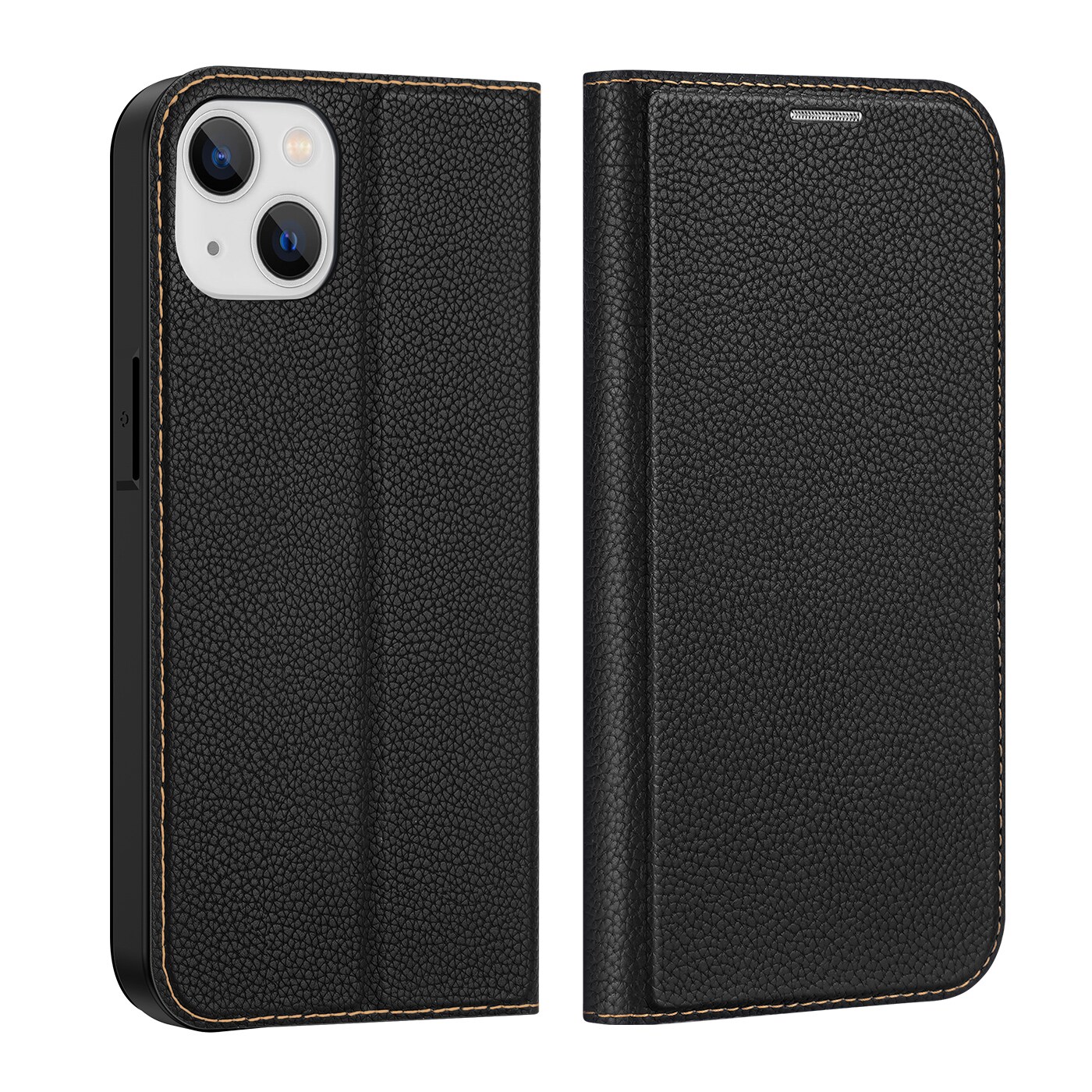 Dux Ducis Skin X2 tapauksessa iPhone 14 Plus tapauksessa magneettinen läppä musta