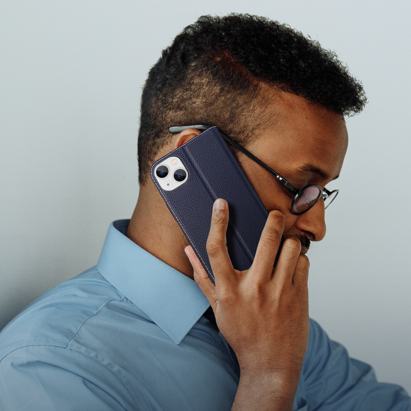 Dux Ducis Skin X2 tapauksessa iPhone 14 Plus tapauksessa magneettinen läppä sininen