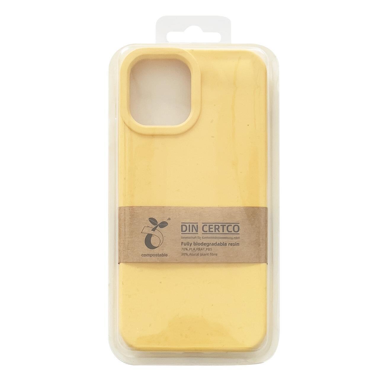 Eco Case tapauksessa iPhone 14 Plus silikoni hajoava kansi keltainen