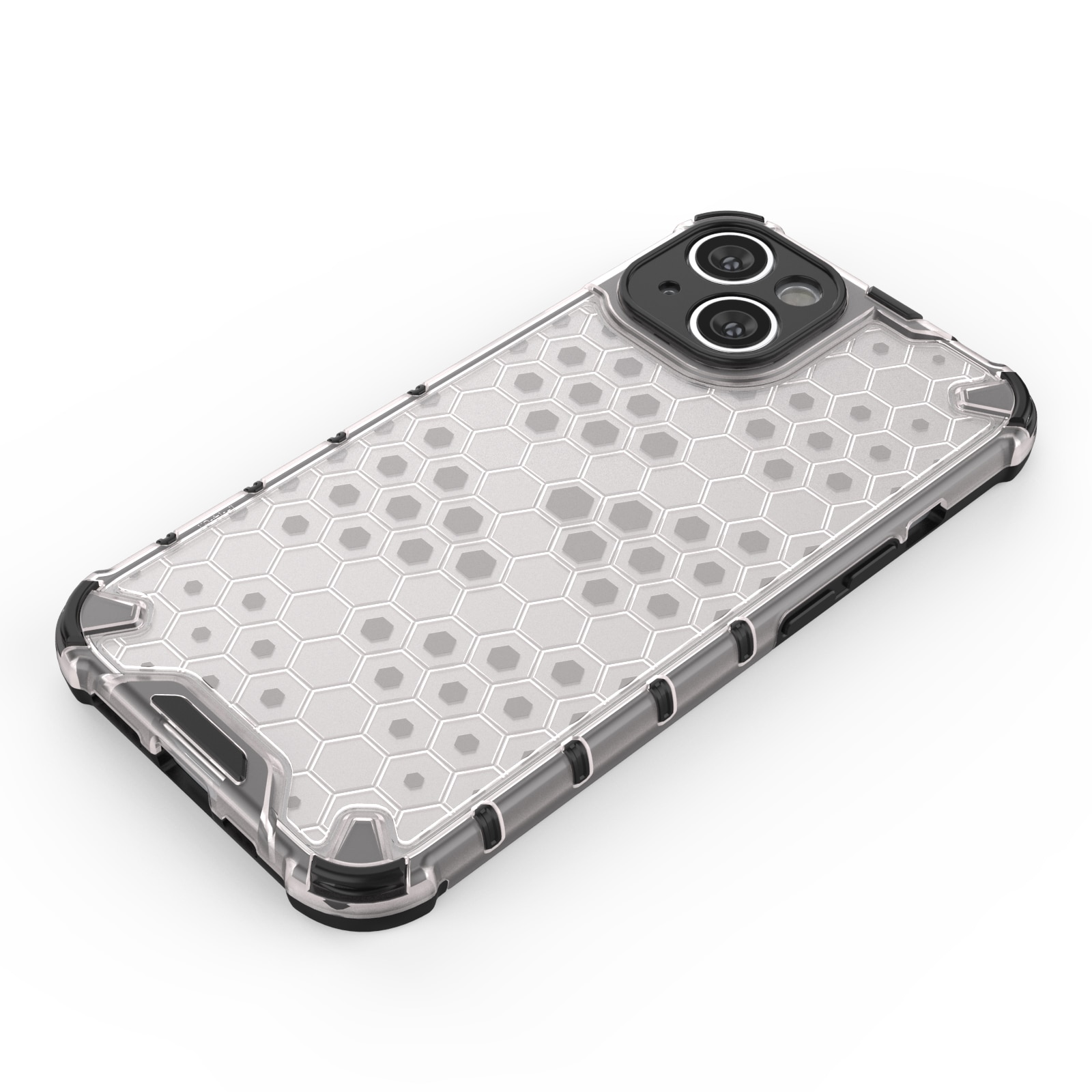 Honeycomb tapauksessa iPhone 14 panssaroitu hybridi kansi musta