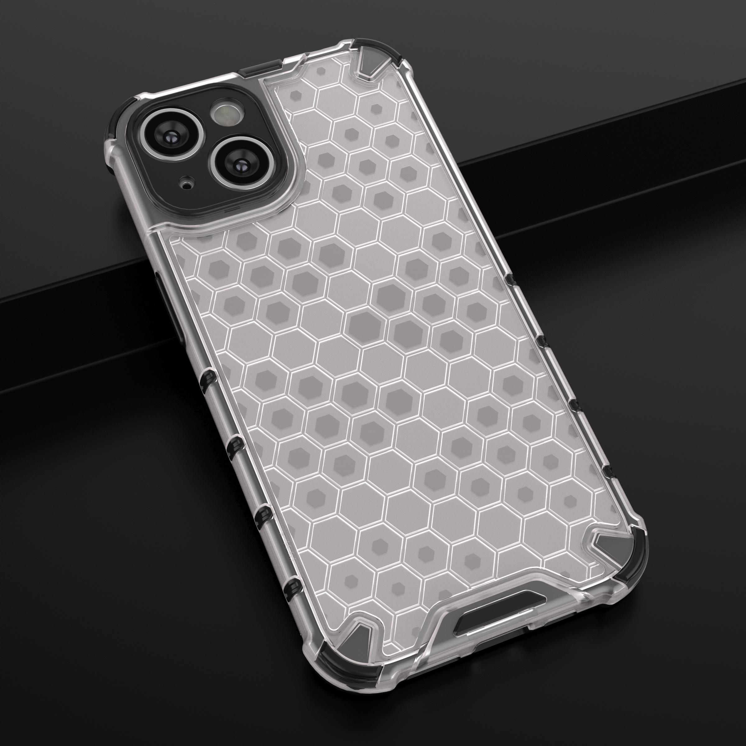 Honeycomb tapauksessa iPhone 14 panssaroitu hybridi kansi sininen