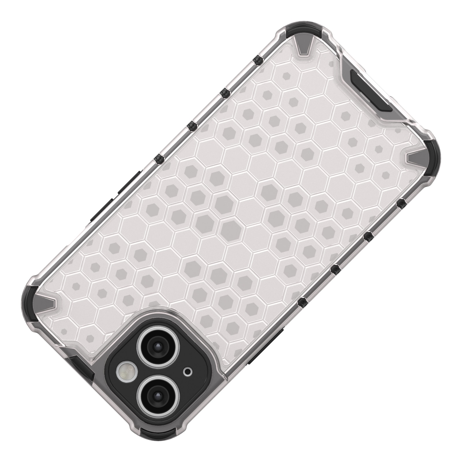 Honeycomb tapauksessa iPhone 14 Plus panssaroitu hybridi kansi musta