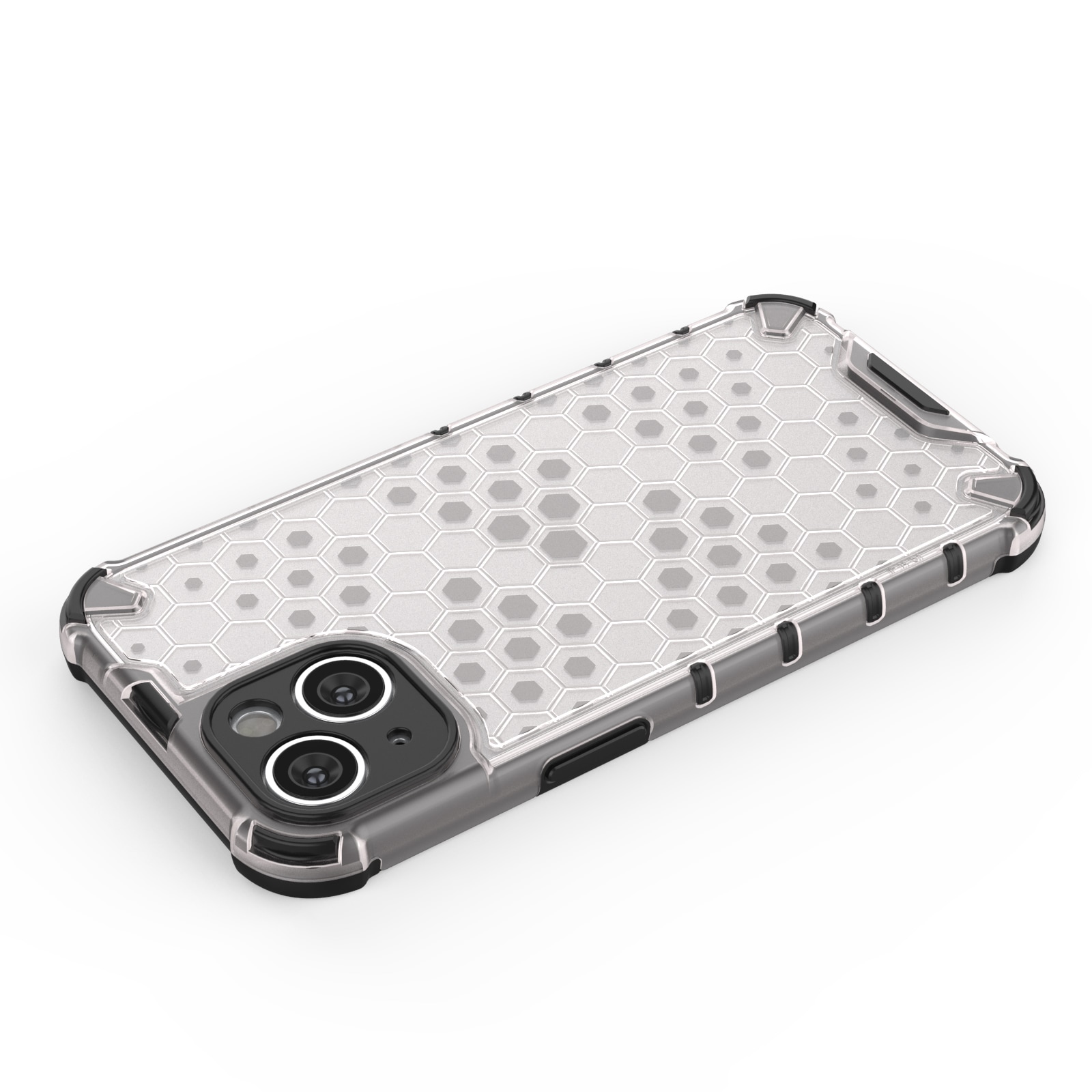 Honeycomb tapauksessa iPhone 14 Plus panssaroitu hybridi kansi musta