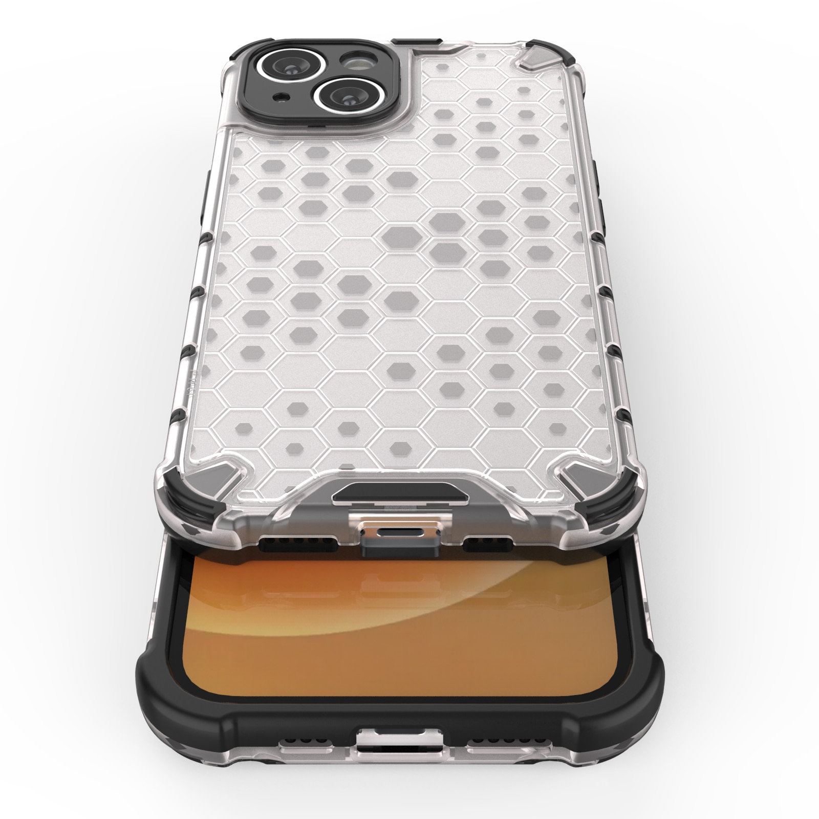Honeycomb tapauksessa iPhone 14 Plus panssaroitu hybridi kansi sininen