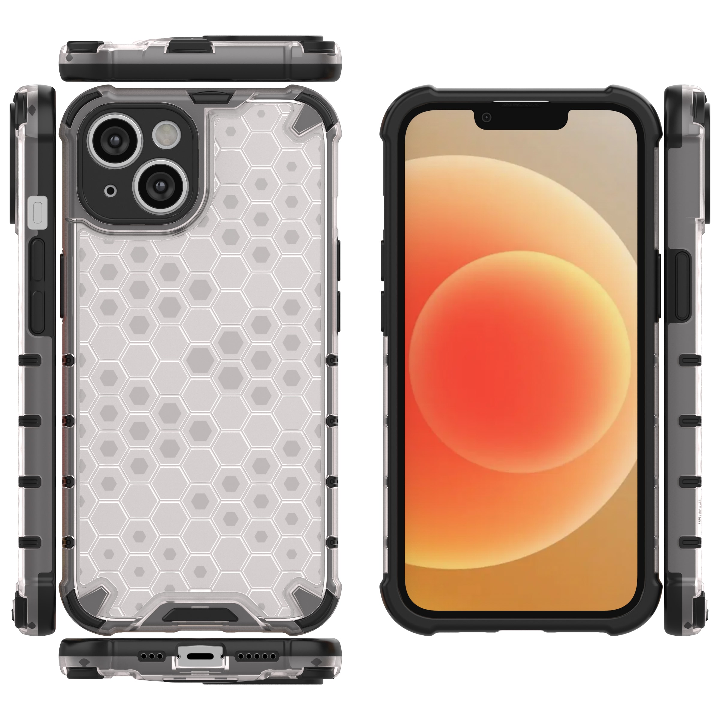 Honeycomb tapauksessa iPhone 14 Plus panssaroitu hybridi kansi sininen