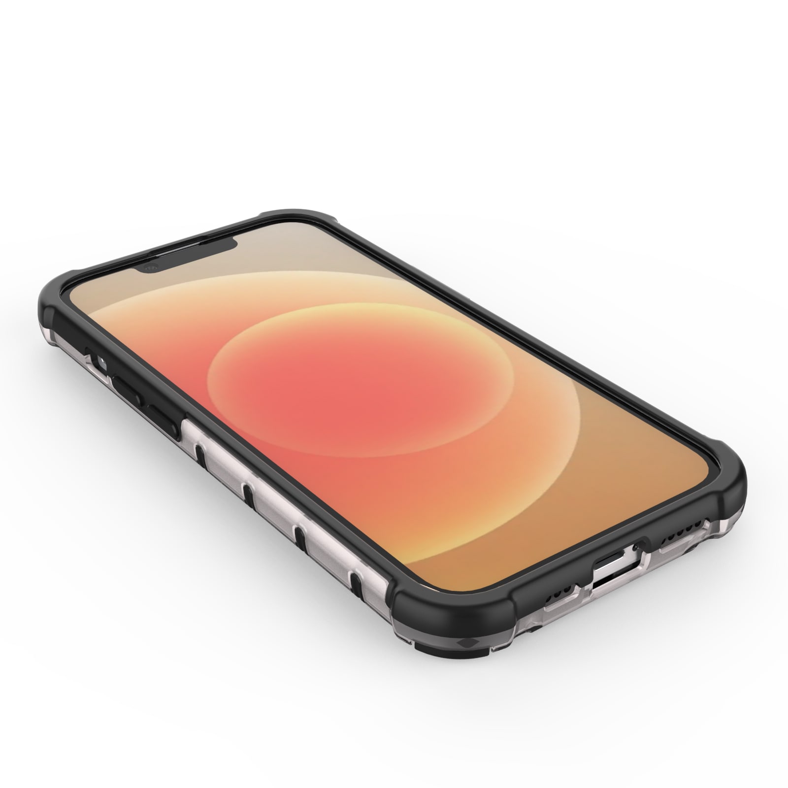 Honeycomb tapauksessa iPhone 14 Plus panssaroitu hybridi kansi läpinäkyvästä