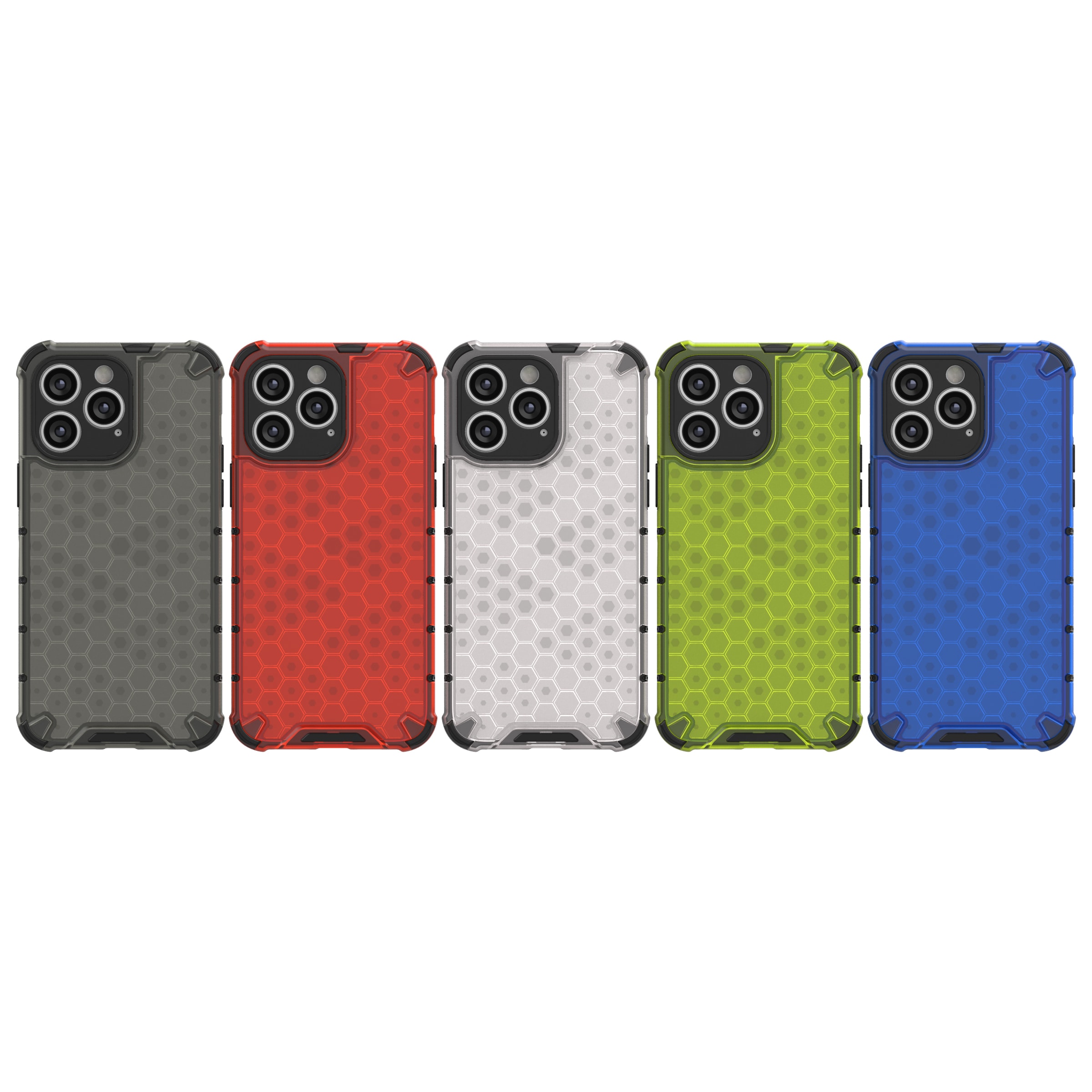 Honeycomb tapauksessa iPhone 14 Pro panssaroitu hybridi kansi sininen