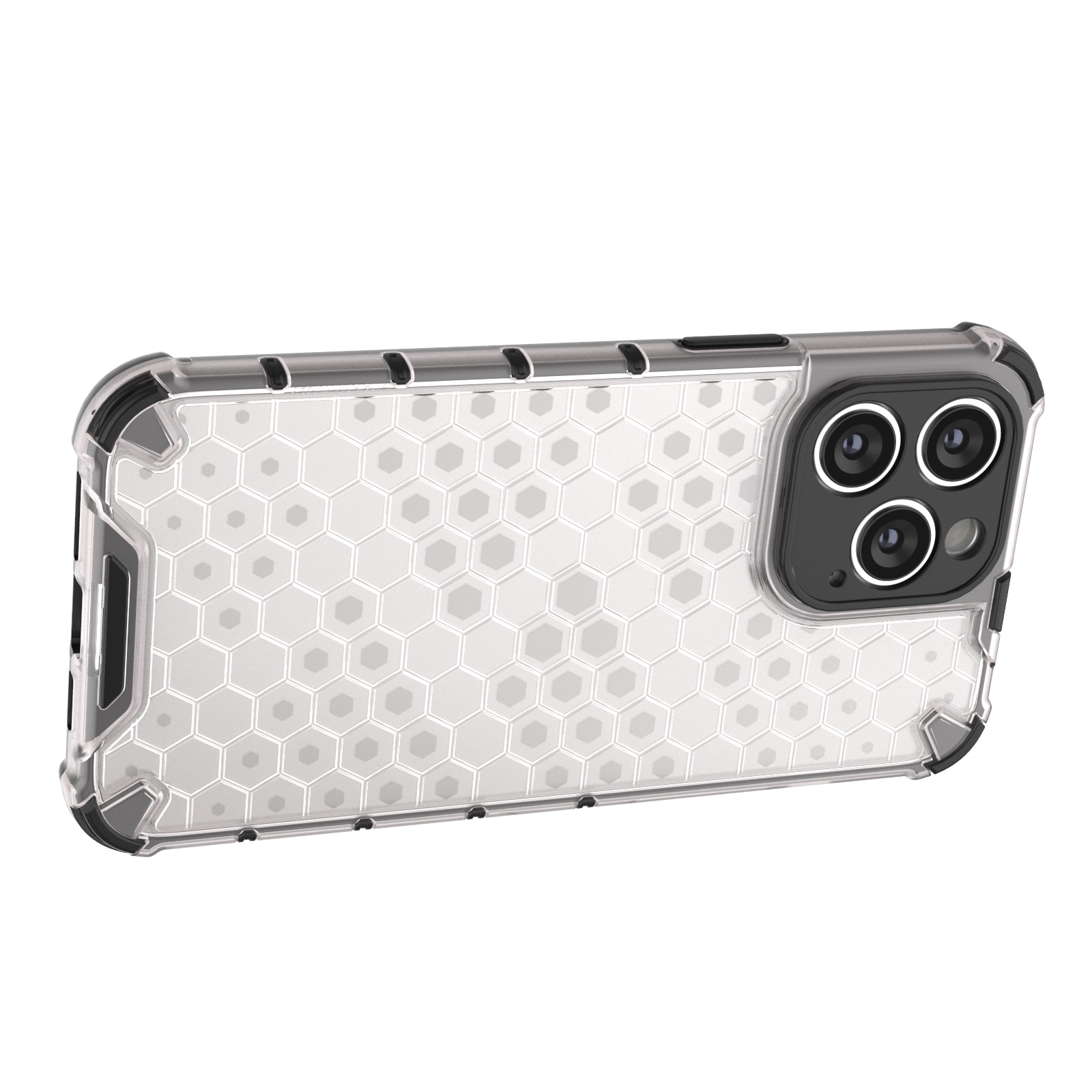 Honeycomb tapauksessa iPhone 14 Pro Max panssaroitu hybridi kansi musta