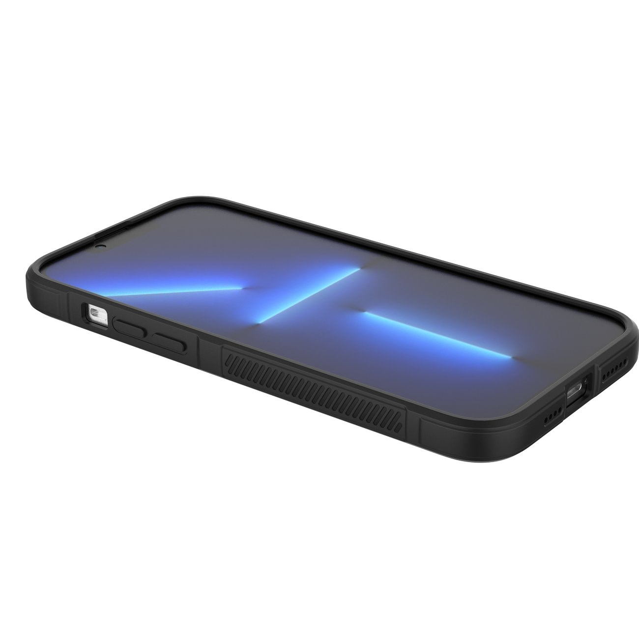 Magic Shield Case tapauksessa iPhone 14 Plus joustava panssaroitu kansi musta