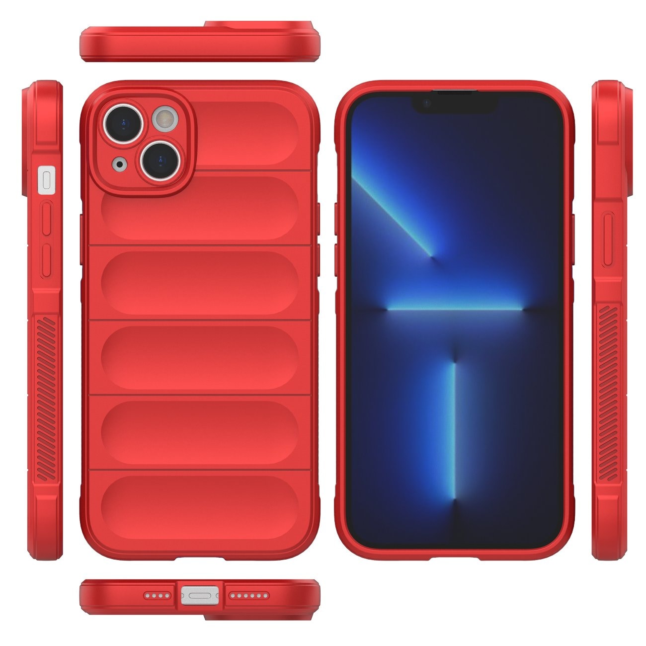 Magic Shield Case tapauksessa iPhone 14 Plus joustava panssaroitu kansi punainen