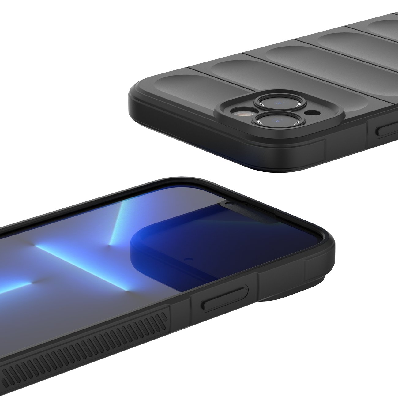 Magic Shield Kotelo tapauksessa iPhone 14 Plus elastinen panssaroitu tapauksessa viininpunainen