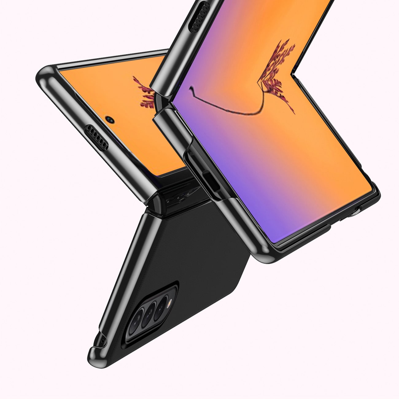 Plating Kotelo tapauksessa Samsung Galaxy Z Fold 4 kansi metallinen kehys sininen