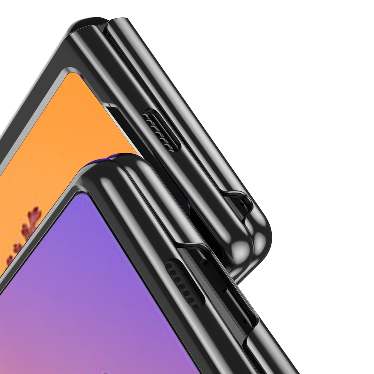 Plating Kotelo tapauksessa Samsung Galaxy Z Fold 4 kansi metallinen kehys sininen