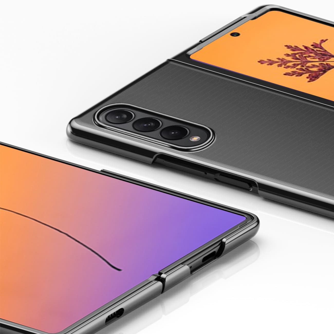 Plating Kotelo tapauksessa Samsung Galaxy Z Fold 4 kansi metallinen kehys sininen