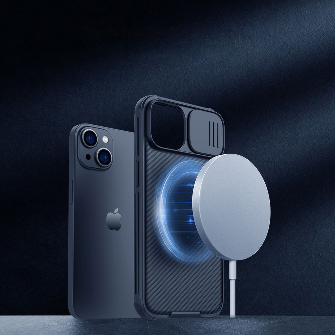 Nillkin CamShield Pro Magneettinen kotelo iPhone 14 Plus Cover Camera Protector Musta (MagSafe)