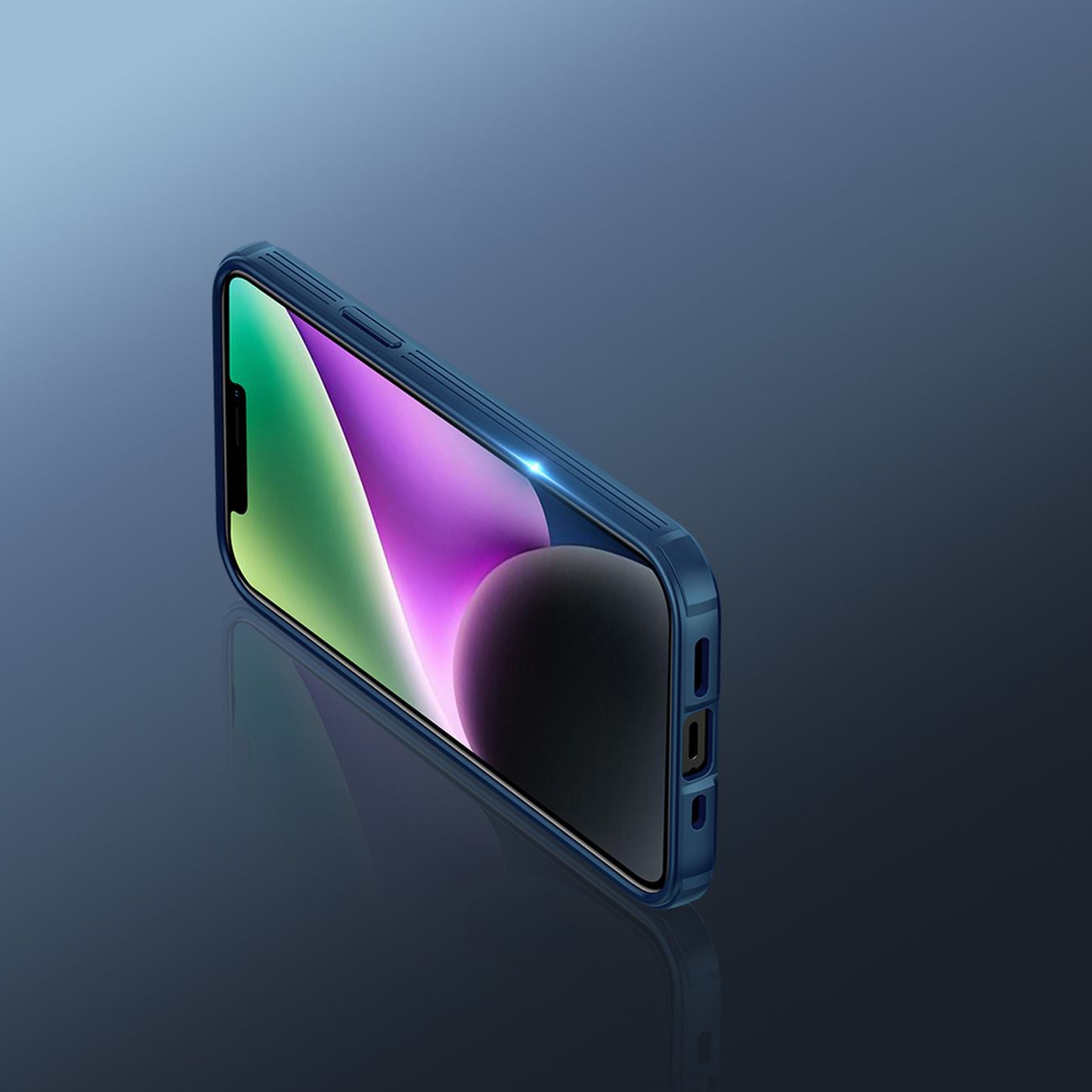 Nillkin CamShield Pro magneettinen kotelo iPhone 14 Plus kansi kameran suojus sininen (MagSafe)