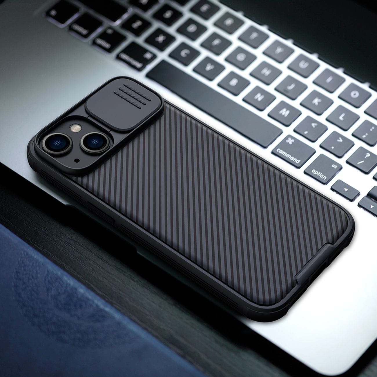 Nillkin CamShield Pro magneettinen kotelo iPhone 14 Plus kansi kameran suojus sininen (MagSafe)