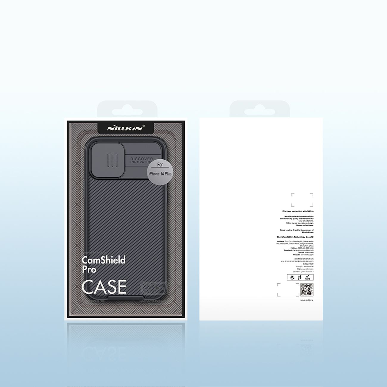 Nillkin CamShield Pro magneettinen kotelo iPhone 14 Plus kansi kameran suojus sininen (MagSafe)