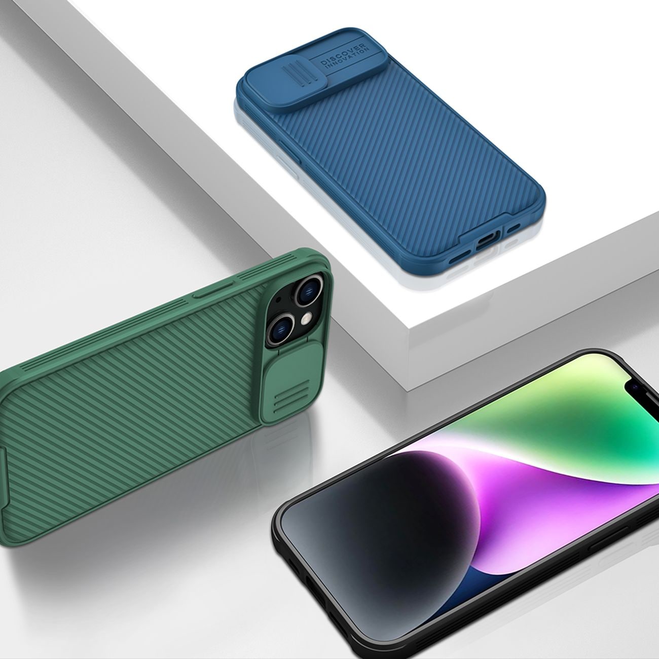 Nillkin CamShield Pro Case iPhone 14 Plus Armor Cover Camera Protector Musta