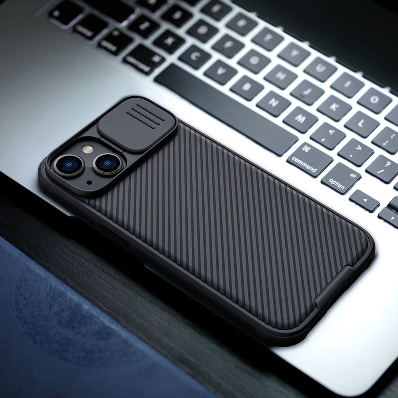 Nillkin CamShield Pro Case iPhone 14 Plus Armor Cover Camera Protector Musta