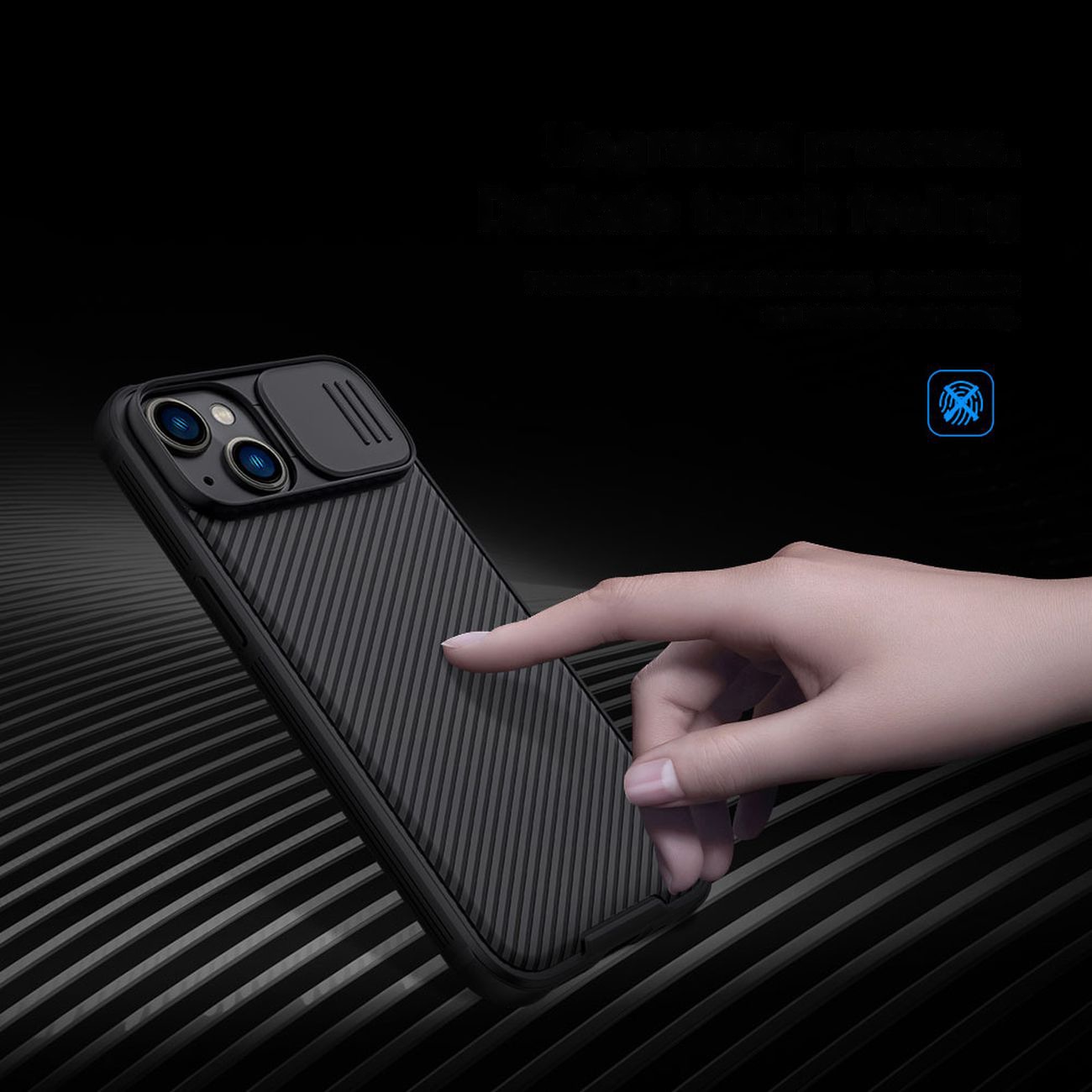 Nillkin CamShield Pro Case iPhone 14 Plus panssaroitu kansi kameran suojus sininen
