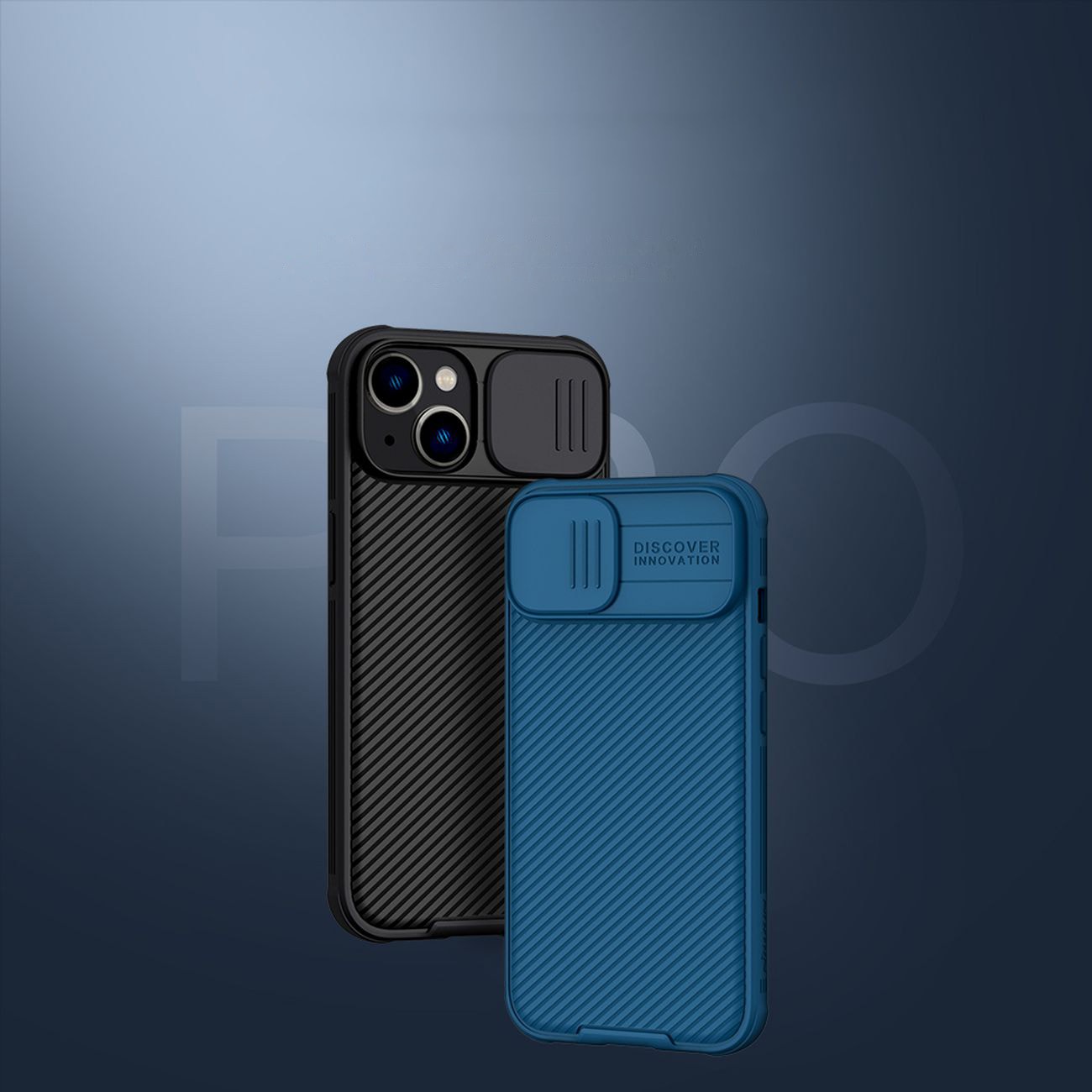Nillkin CamShield Pro Case iPhone 14 Plus panssaroitu kansi kameran suojus sininen