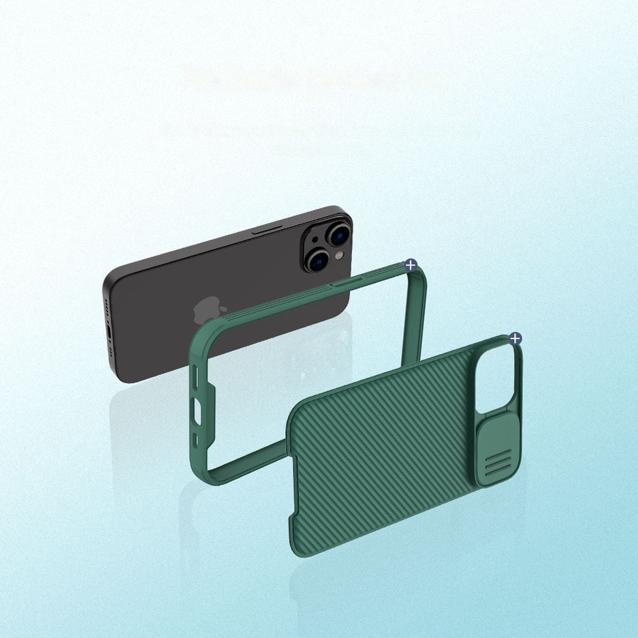 Nillkin CamShield Pro Case iPhone 14 Plus panssaroitu kansi kameran suojus sininen