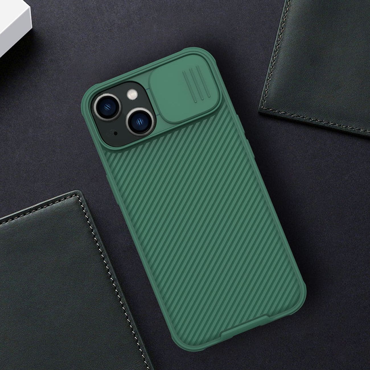 Nillkin CamShield Pro Case iPhone 14 Plus panssaroitu kansi kameran suojus vihreä