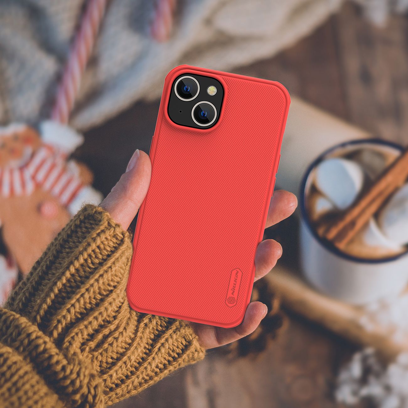 Nillkin Super Frosted Shield Pro tapauksessa iPhone 14 Plus takakansi vihreä