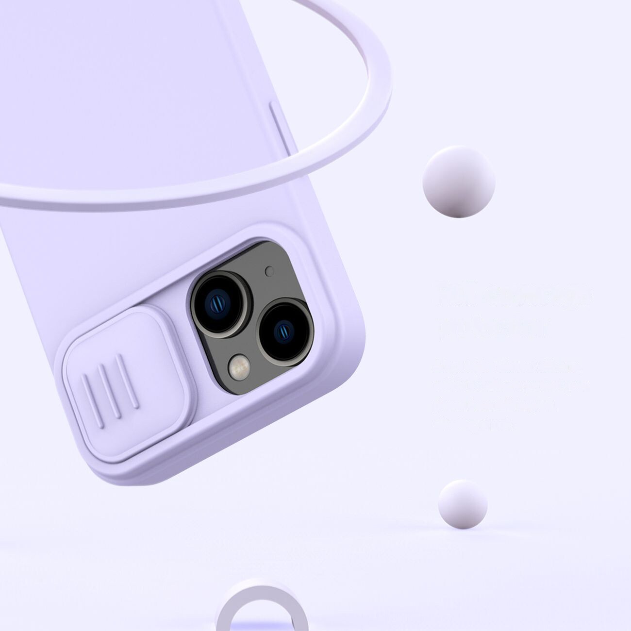 Nillkin CamShield MagSafe Silikoni Case iPhone 14 Plus, Kameran suojus, Sininen