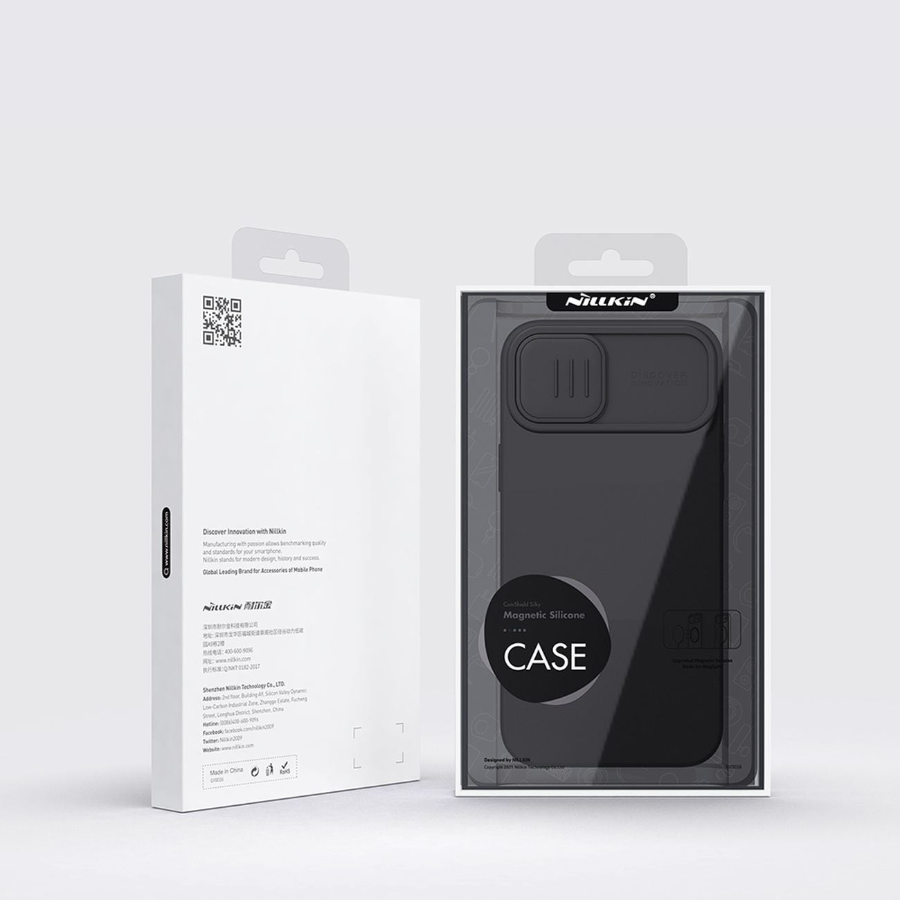 Nillkin CamShield MagSafe Silikoni Case iPhone 14 Plus, Kameran suojus, Sininen