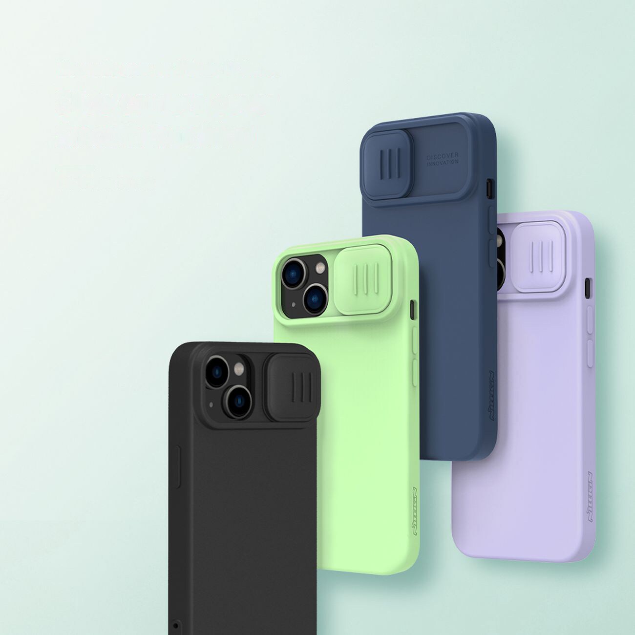 Nillkin CamShield MagSafe Silikoni Case iPhone 14 Plus, Kameran suojus, Sininen
