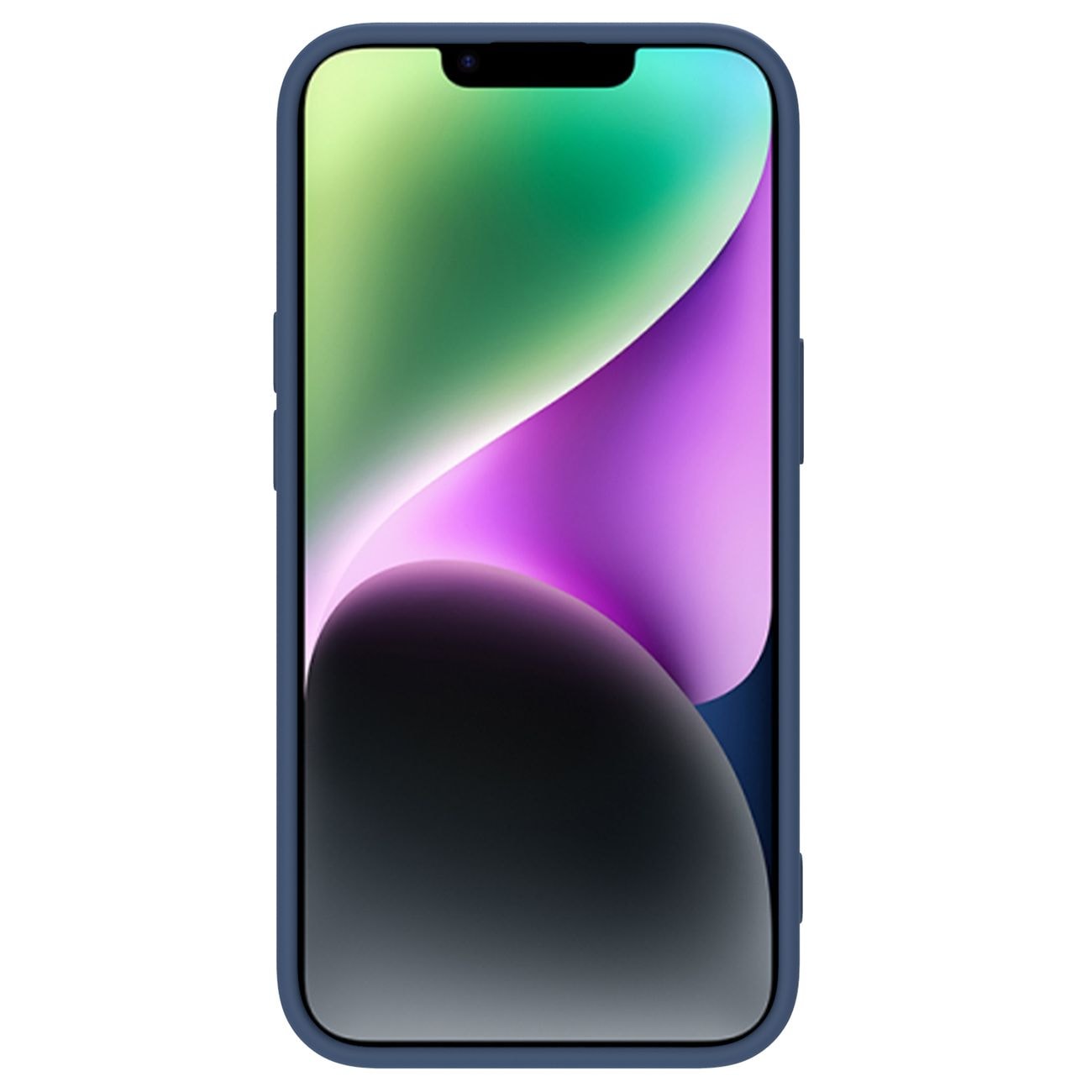 Nillkin CamShield Silky Silikoni Case iPhone 14 Plus tapauksessa kameran suojus sininen