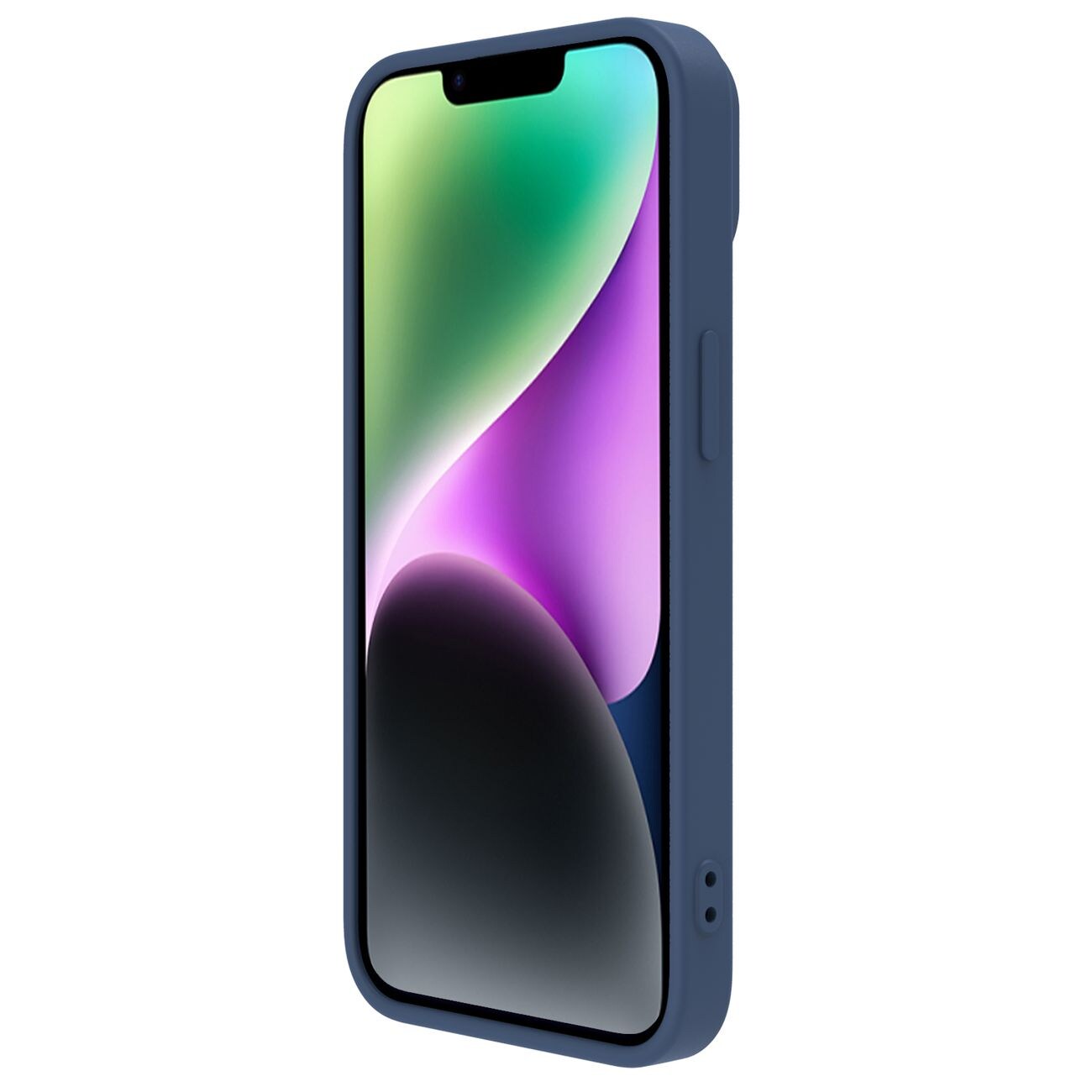 Nillkin CamShield Silky Silikoni Case iPhone 14 Plus tapauksessa kameran suojus sininen