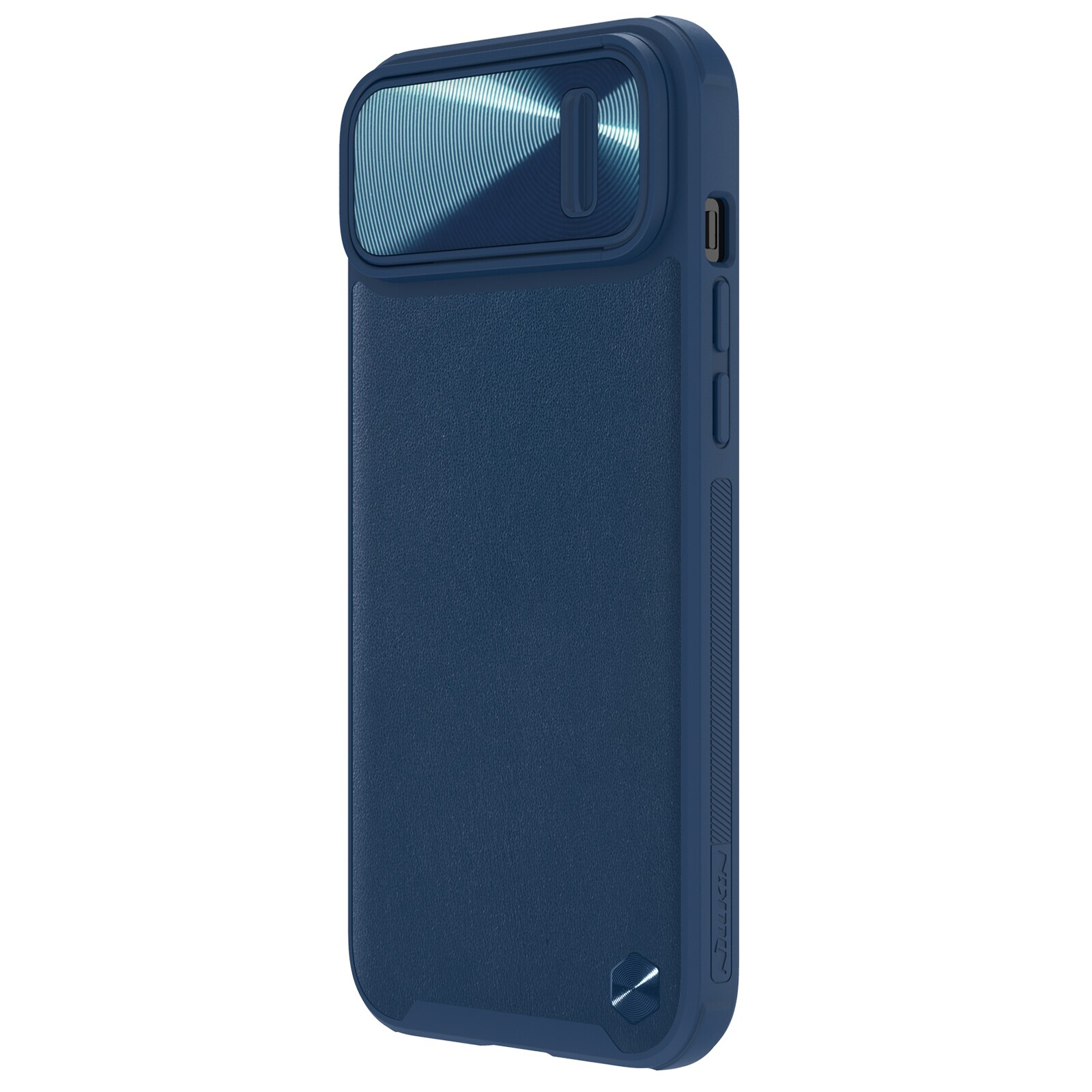 Nillkin CamShield Nahka S Case iPhone 14 Plus kotelo kameran suojus sininen