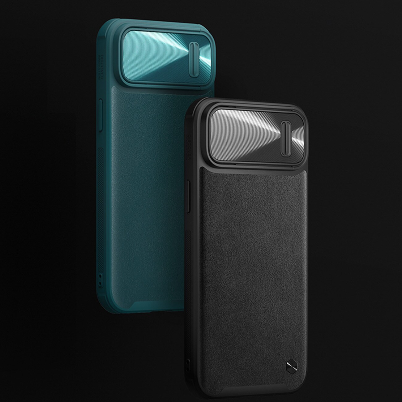 Nillkin CamShield Nahka S Case iPhone 14 Plus kotelo kameran suojus sininen