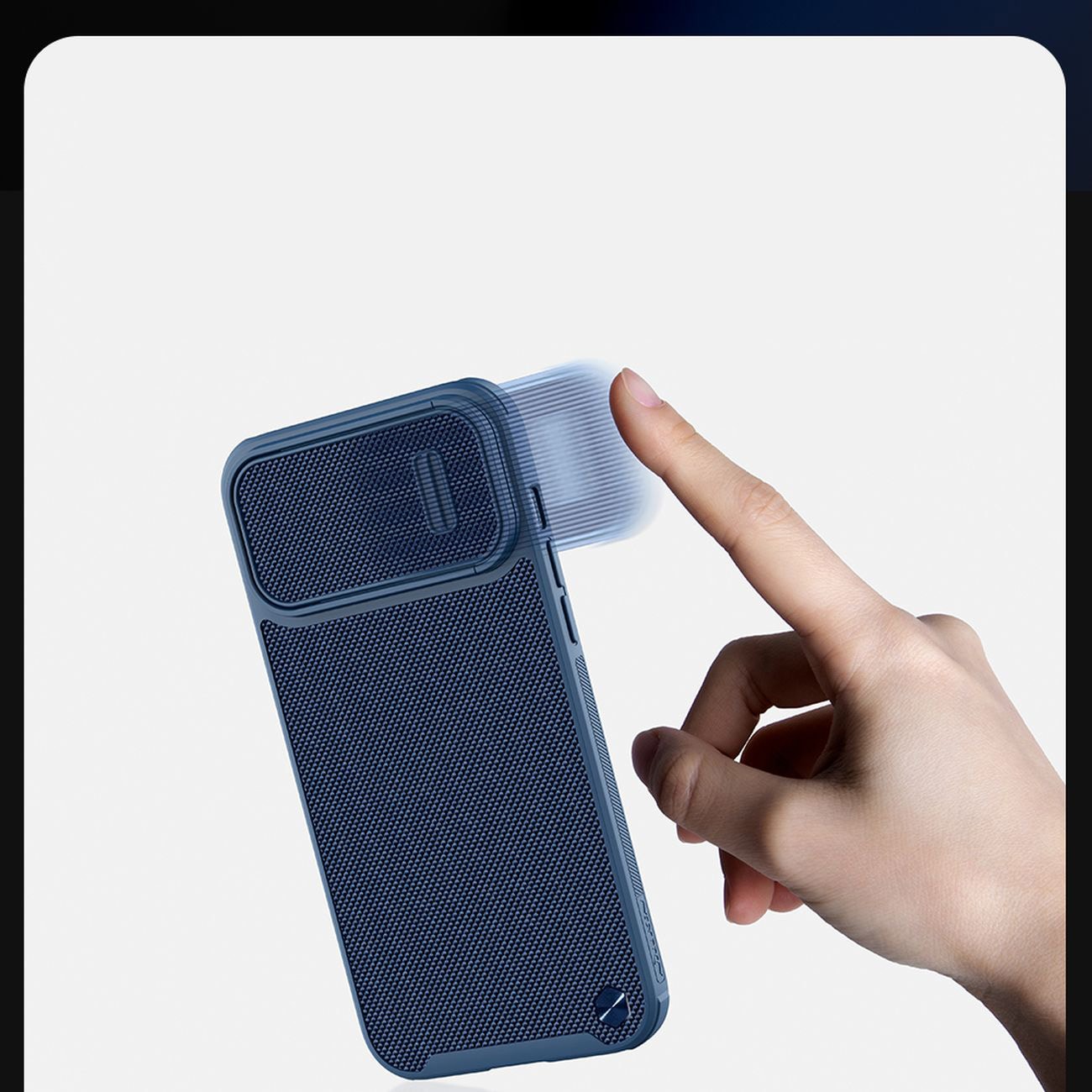 Nillkin Textured S Case iPhone 14 Plus panssaroitu suojus, jossa on kamerasuoja, musta