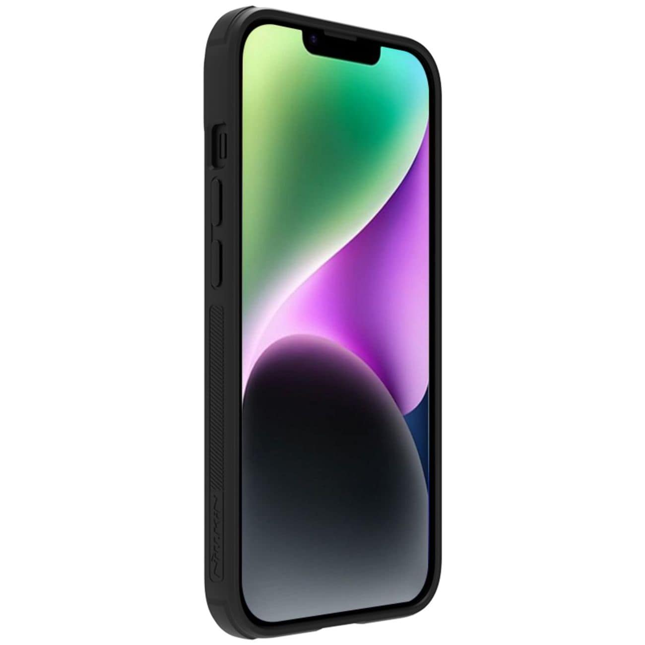 Nillkin Textured S Case iPhone 14 Plus panssaroitu suojus, jossa on kamerasuoja, musta